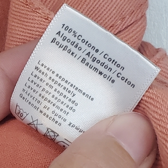 Scout denim orange high waisted button fly shorts Large - Picture 8 of 9